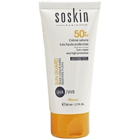 کرم ضد آفتاب ساسکین SPF50 حجم ۵۰ میلی لیتر بی رنگ