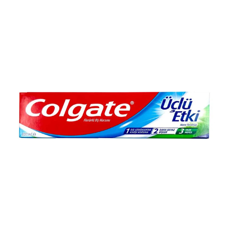خمیر دندان کلگیت مدل colgate uclu etki حجم 100 میلی لیتر